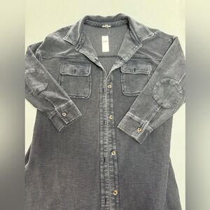 “NEW” Pilcro Anthropologie womens duster black Medium